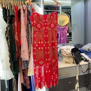 Red lace BCBG dress